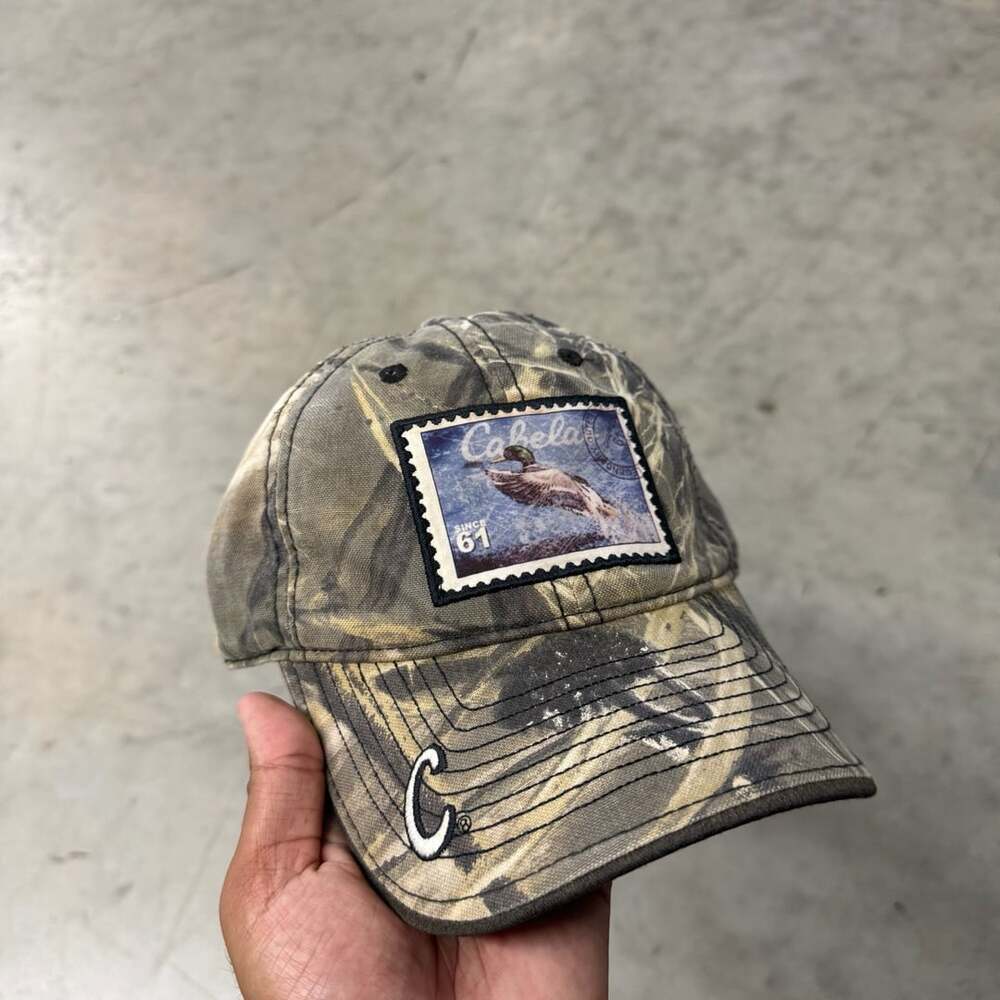 Cabela's Camouflage Duck Stamp Baseball Hat One Size